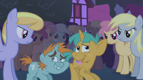 Ponies glare at Snips and Snails S1E06