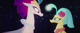 Queen Novo upset; Princess Skystar worried MLPTM