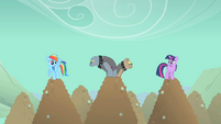 Rainbow Dash and Twilight Sparkle spot Diamond Dogs S01E19