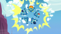 Wonderbolts burst through artificial insignia S7E7