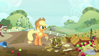 Applejack sees the farm in a mess S8E12