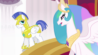Celestia orders guards to find Cadance and Shining Armor S3E01