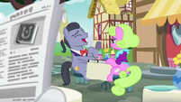 Diamond Cutter laughing at Rarity S7E14