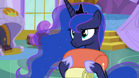 Princess Luna holding a travel bag S9E13