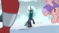 Queen Chrysalis looking shocked S9E8