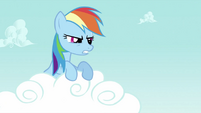 Rainbow Dash looking angrily S2E23
