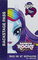 Rarity Equestria Girls Rainbow Rocks Backstage pass