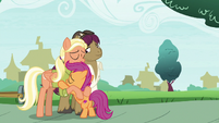 Scootaloo hugging Mane Allgood again S9E12