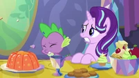 Spike gets hit by Ember's gem crumbs S7E15.png (869 KB)