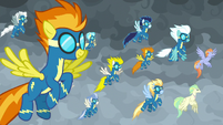 Wonderbolts and Hippogriffs arrive to fight S9E25