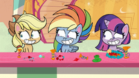 AJ, Dash, and Twilight grinning nervously PLS1E12a.png (899 KB)