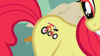 Apple Bloom tricycle fake cutie mark S1E12