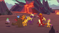 Garble's friends greeting Smolder S9E9