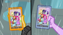 Mane Seven in Sunset and Twilight's phones SS6