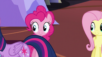 Pinkie looks at Twilight S5E11