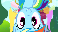 Rainbow Dash upside down S4E12