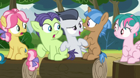 Rumble pops up between green and brown colts S7E21
