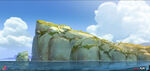 Seaside cliff concept art by Alvaro Ramirez