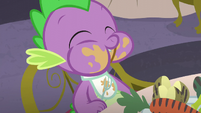 Spike happily eating S5E12