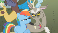 Discord talking and tricking Rainbow Dash S2E1