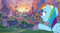 Rainbow calling out to the Wonderbolts S9E26