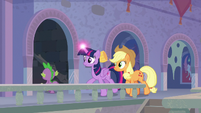 Spike, Twi, and AJ enter a secret passage S9E4