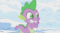 Spike chuckling frozen lake S1E11