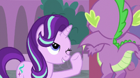 Starlight Glimmer winking at Spike S9E1