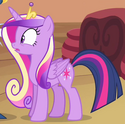 With Princess Cadance's mane, Three's A Crowd