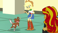 Applejack giving Winona a dog biscuit SS7