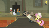 Caballeron pulls Fluttershy to safety S9E21
