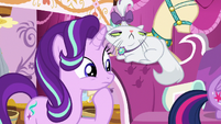 Starlight Glimmer observing Rarity S7E19