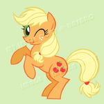 Applejack: Same name as her buddy, G4 Applejack.