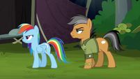 Quibble begrudgingly follows Rainbow S6E13