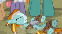 Rockhoof falls back onto the ground S7E16