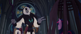 Storm King laughing at Twilight Sparkle MLPTM