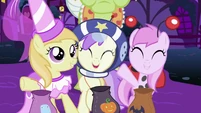 "Nightmare Night! What a fright! Give us something sweet to bite!"
