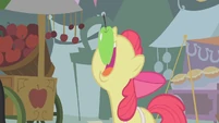 Swallowing an apple whole? Wow Apple Bloom.