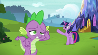 Spike dizzy as Twilight addresses him S8E24