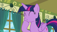 Twilight Sparkle laughing at Spike S7E3