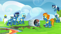 Wonderbolts laughing at Rainbow Dash S6E7