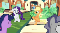 "They really are!" Plus a disgusted Rarity.