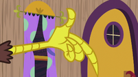 Discord snaps his fingers at front door S7E12