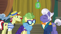 Flam and Impossibly smiling at Gladmane S6E20