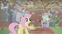 Fluttershy's cottage filled with parasprites S1E10