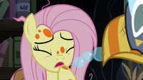 Fluttershy coughing bubbles S7E20