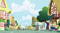 A clear view of Ponyville..