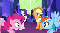 Rarity and AJ joined by Pinkie and RD S4E26