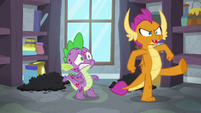 Smolder kicking the air S8E11