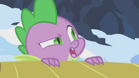 Spike disturbed by Twilight's nest weaving S1E11